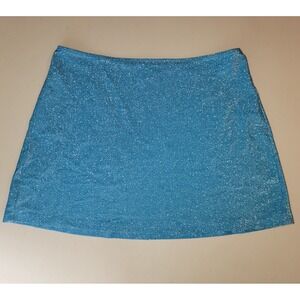 Victoria's Secret PINK Swim Shimmer Cover-Up Mini Skirt in Turquoise Shimmer